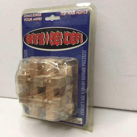 Brain Bender Wooden Cube Puzzle Teasers Lot Set of 2 Challenge 842319 New In Box - Picture 7 of 9